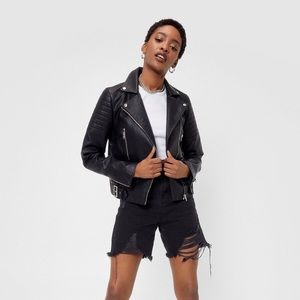 Faux Leather Moto Jacket size  M